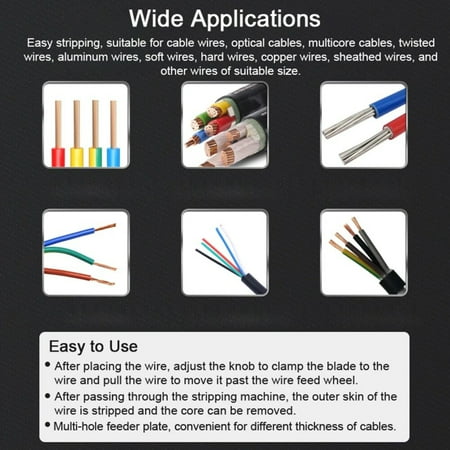 

JUNNGDZ Portable Wire Stripper Manual Wire Stripping Tool 1-25mm Cable Peeling Machine with Hand Crank Hand Drill