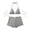Black, variant on Staron Women's High Waisted Bikini Set Drawstring Adjustable Push Up Swimsuit Two Piece Beach Vacation Casual, Light Blue M