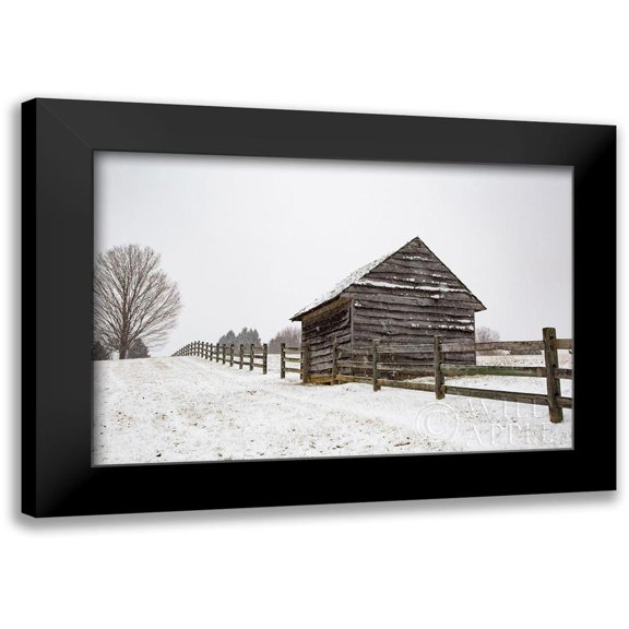 Aledanda 14x11 Black Modern Framed Museum Art Print Titled - Coming to the Barn