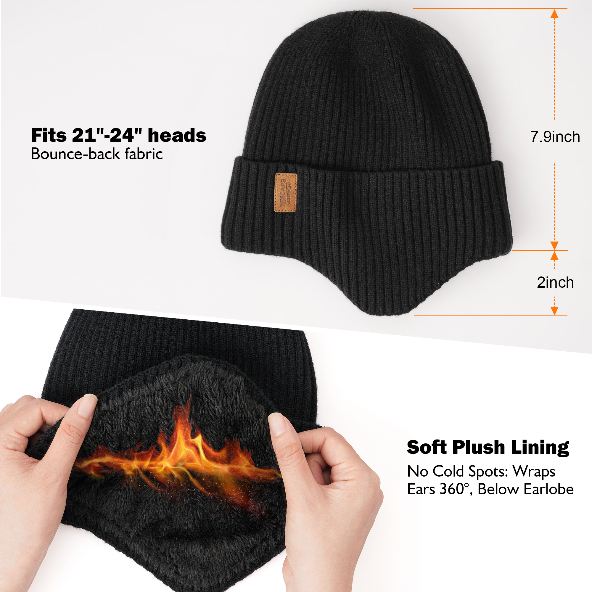 Wmcaps Unisex Winter Fleece Beanie with Earflap photo 7