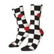 thumbnail image 1 of Balery Ladybugs Of Black And White Checkers Calcetas Largas con Estampado para Hombre y Mujer – Suaves y Transpirables, Talla Única (US 5-11), 1 of 6