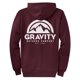 thumbnail image 2 of Sudadera con capucha Gravity Outdoor Co. Zip-Up Maroon 2x-Large, 2 of 2