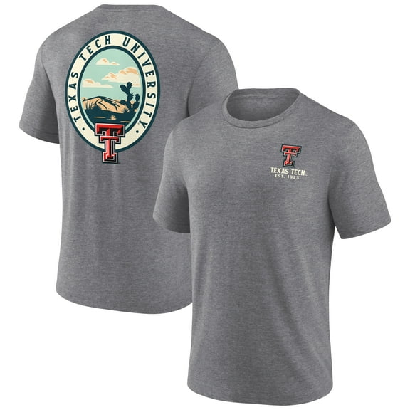 Men's Heather Gray Texas Tech Red Raiders Region Outdoors Tri-Blend T-Shirt