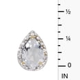 thumbnail image 2 of 10k Yellow Gold Pear White Topaz And Diamond Earrings, 2 of 3