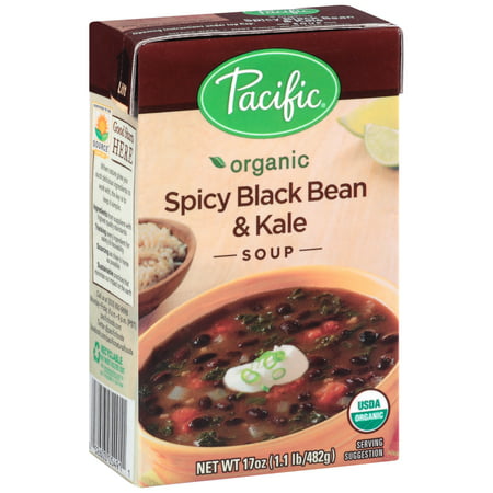 (2 Pack) Pacific Foods Organic Spicy Black Bean and Kale Soup, (Best Ever Black Bean Soup)