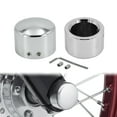 thumbnail image 3 of CNC Chrome Front Axle Cap Nut Covers For Harley Softail Dyna Road Street Glide, 3 of 9
