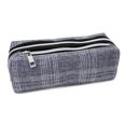 thumbnail image 1 of Pen+Gear Checked Pencil Pouch in Blue Grey with White Stitched Pattern, 1 of 6