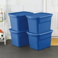 thumbnail image 5 of Sterilite 18 Gallon Tote Plastic, Blue Morpho, 5 of 9