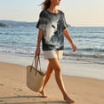 thumbnail image 6 of LoTiSee Women's Henley Short Sleeve Top – Cotton Linen Blend Casual Blouse with Chest Pocket for Fall & Daily Wear, 6 of 6
