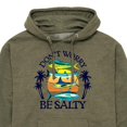 thumbnail image 3 of Instant Message - Don't Worry, Be Salty - Fishing, Hunting, Camping - Men's Pullover Hooded Fleece Sweatshirt, 3 of 7