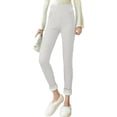 thumbnail image 2 of Women's Plus Size Fleece Lined Leggings, High Waist Thermal Winter Tights, Thick Warm Wool Blend Pants with Elastic Waist for Cold Weather and Daily Wear Gray1 XXL, 2 of 5