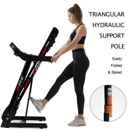 Foldable Electric Treadmill - 330 lbs Weight Capacity, Incline/Bluetooth, 3.5HP Motor, 16KM/H Speed, Easy Assembly - Home Gym Workout Exercise