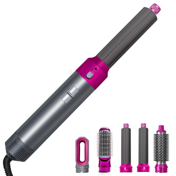 Cepillo secador 5 en 1, 3 ajustes de temperatura, juego de rizador de pelo, herramienta de peinado