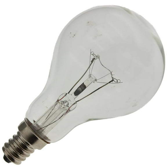Industrial Performance 40A15/E12/CL 130V, 40 Watt, A15, Candelabra Screw (E12) Base Light Bulb