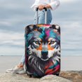 thumbnail image 6 of Picia Tie-Dye Wolf Head Luggage Protector Cover Thicken Suitcase Protector Cover Fit 18-32 Inch Luggage-Medium, 6 of 9