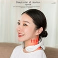 thumbnail image 4 of Protector de cuello inteligente, masajeador cervical con compresas calientes, masajeador cervical con vibración multifuncional, protector de cuello para fisioterapia por pulsos, 4 of 5