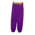 thumbnail image 3 of inhzoy Kids Girls Sequins India Arabian Belly Dance Harem Pants Stage Performance Trousers Purple 14, 3 of 5