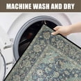 thumbnail image 6 of Washable Vintage Kitchen Mat 31"x20" Non Slip Soft Plush Low Profile Kitchen Rug, Distressed Medallion Oriental Style Sink Mat for Laundry Room Bedroom Office, 6 of 6