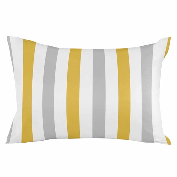 Geometric Vertical Stripes White Standard Size Pillow Cover, Pillowcase Protectors with Zipper, Breathable Decorative Throw Pillow Case Cover, Pillow Shams for Couch Sofa 20x26Inch