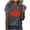 Gray, variant on Women's Fashionable Casual Canada Day Maple Leaf Print T - Shirt,Canada Day Round Neck Maple Leaf Print Short Sleeve Black 2XL