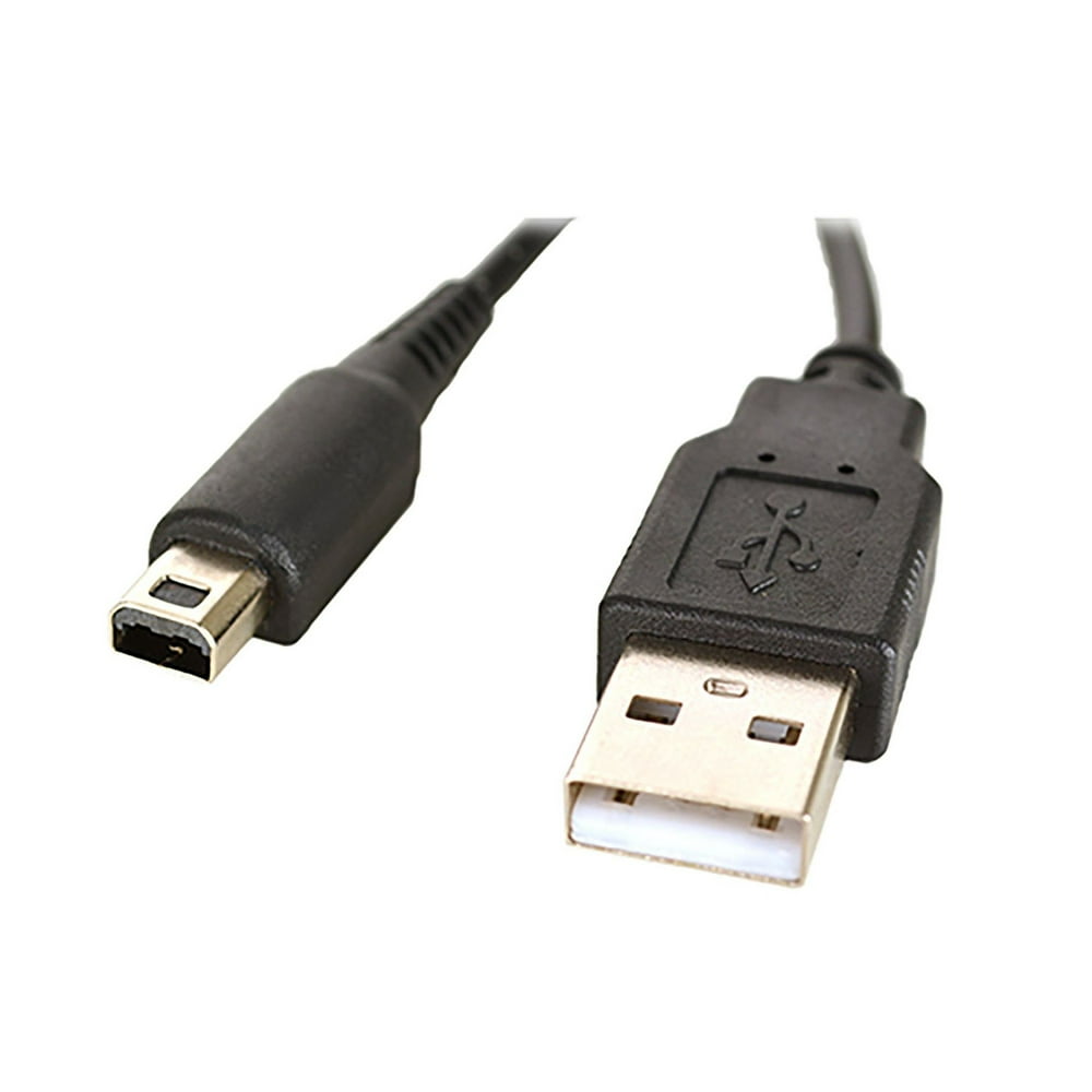For Nintendo 3DS 10 ft USB Charge Cable Bulk (10' 3DSXL Bulk Black Cord