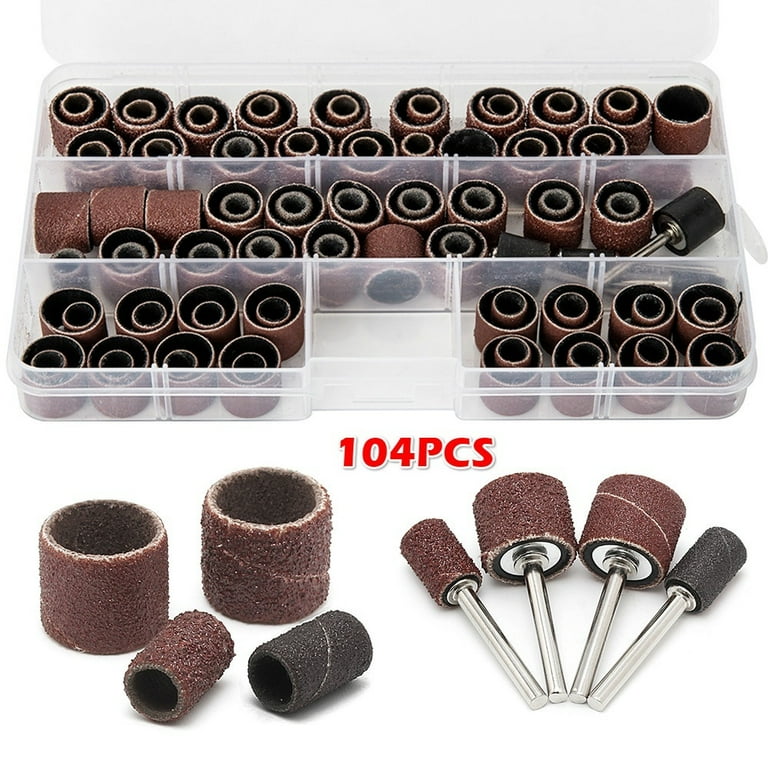 Sanding Drum Kit 80 Grit 252pcs with Sanding Band Mandrel For