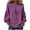 Purple, variant on Ltctricy Women's Tunic Tops 3/4 Length Lantern Sleeve Crew Neck Pleated T Shirts Trendy Casual Tees Loose Fit Blouses