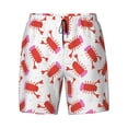 thumbnail image 4 of Lsque Mens Swim Trunks Crayfish And Hearts Pattern - Bathing Suit Compression Liner - Beach Swim Shorts Swimwear - (S-3XL) - Stretch Quick Dry -3X-Large, 4 of 9