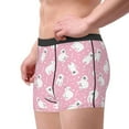 thumbnail image 2 of Kdxio Men's Boxer Briefs with Pink Cartoon Bear Print - Comfortable and Breathable Underwear for Everyday Wear, 2 of 5