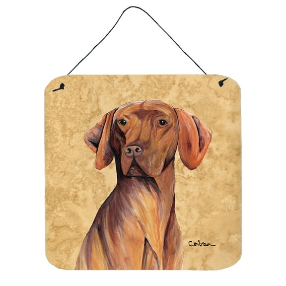 Carolines Treasures SC9132DS66 Vizsla Wipe your Paws Wall or Door Hanging Prints 6x6 multicolor