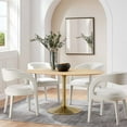 thumbnail image 4 of Modway Lippa 60" Oval Wood Grain Dining Table in Gold Natural, 4 of 8