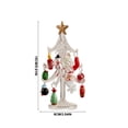 thumbnail image 3 of Mini Glass Christmas Tree Set with Detachable Hanging Ornaments, Festive Tabletop Decoration for Home Office Desk Mantel Holiday Party, 3 of 7