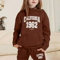 thumbnail image 2 of School Kids Clothes,Toddler Boys Girls Sweatsuit Set Ocean Graphic Hoodie Sweatpants Outfit Two Piece Tracksuit Casual Play Wear,Toddler Clothes,Brown,90, 2 of 4