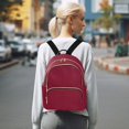 thumbnail image 7 of JIALIOU Mini Backpack Purse for Women Quilted Casual Daypack Small Travel Shoulder Bag, Burgundy, 7 of 7