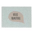 thumbnail image 1 of Hello Cutting Board, Romantic and Message in a Pastel Colored Speech Balloon Hand Drawn Dots, Decorative Tempered Glass Cutting and Serving Board, Small Size, Blush Black, by Ambesonne, 1 of 1