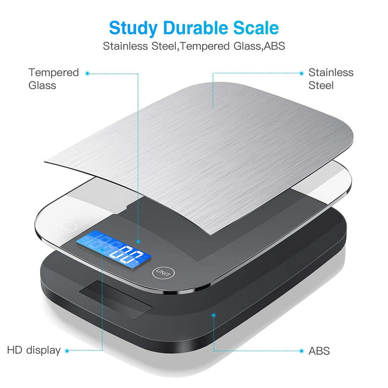 Ludlz Food Scale Digital Weight Grams and oz, Kitchen Scale for Cooking Baking, Precise Graduation, LCD Precision Measure Tool Kitchen Electronic