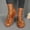 Brown, variant on Flip-Flop Wedge Slides for Women Summer Ethnic Cut-Out Boho Slip On Slides Comfortable Womens Flip Flops for Office Walking Travel Brown 7.5
