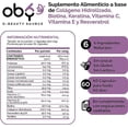 thumbnail image 4 of Capsulas con Colageno Hidrolizado, Biotina, Vitamina C, Vitamina E, Resveratrol y Keratina | Colageno Hidrolizado Puro - Multivitaminico Mujer | Cabello, Piel y Uñas OBY Beauty, 4 of 6