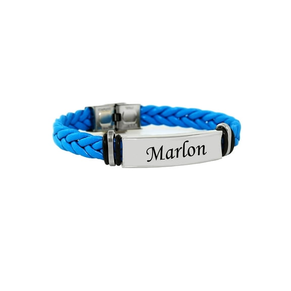Personalized Braided Leatherette Bracelet
