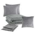 thumbnail image 4 of Mainstays 5-Piece Soothing Grey Waffle Comforter Set, King, 4 of 9