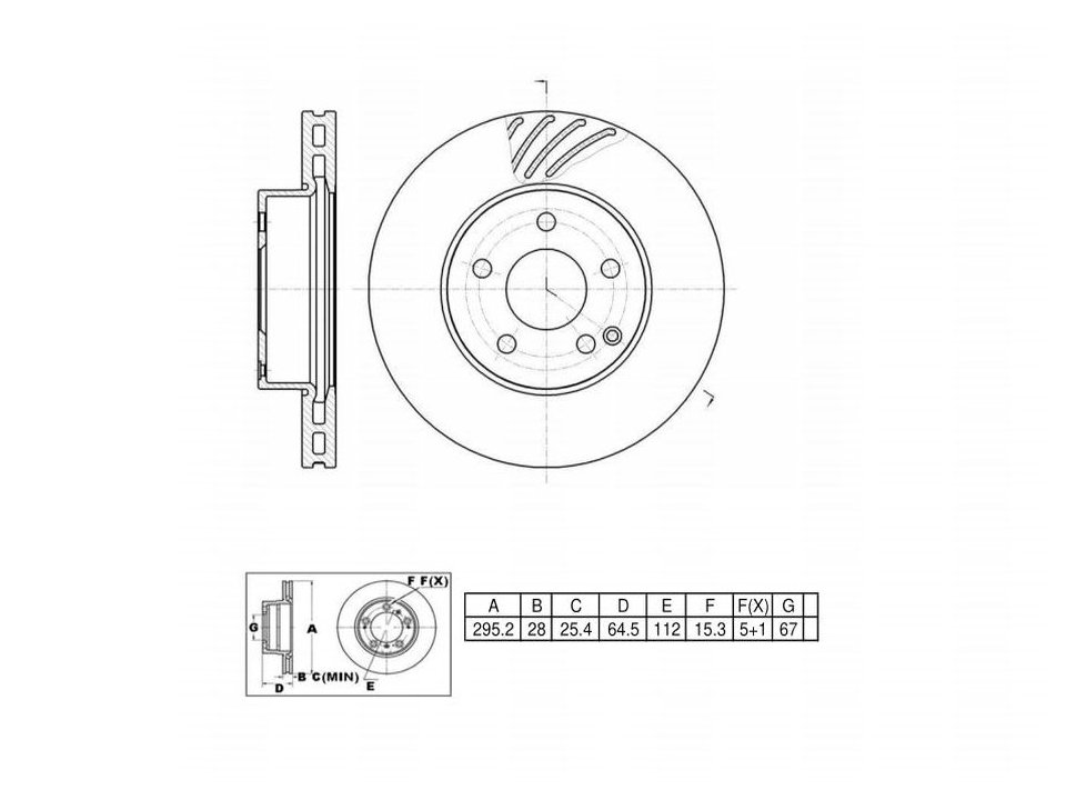 UltraHC Coated High Carbon Brake Rotor, Front UR003808, Mercedes-Benz C250 2015-2010