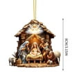 thumbnail image 3 of Yeciiwht Nativity Scene Christmas Ornament – Acrylic Hanging Decoration for Tree, Home & Holiday Gift, 3 of 6