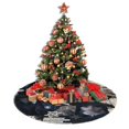 thumbnail image 4 of Falda para árbol de Navidad de Wednesday Addams, suave y divertida, decoración navideña de granja con cuello para árbol de Navidad de 48", 4 of 4
