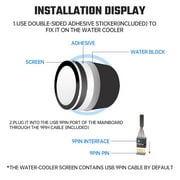2.1in AIO Display Screen Upgrade Kit LCD Screen CPU Temp Monitor for CPU Liquid Cooler, Computer Accessories PC Parts