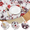 thumbnail image 4 of Pioneer Flower Floral Print Pattern Round Fitted Tablecloth with Elastic Edge,Dining Table Cover Waterproof,Outdoor Round Tablecloth for Camping,Dining,Indoor and Outdoor, 4 of 7