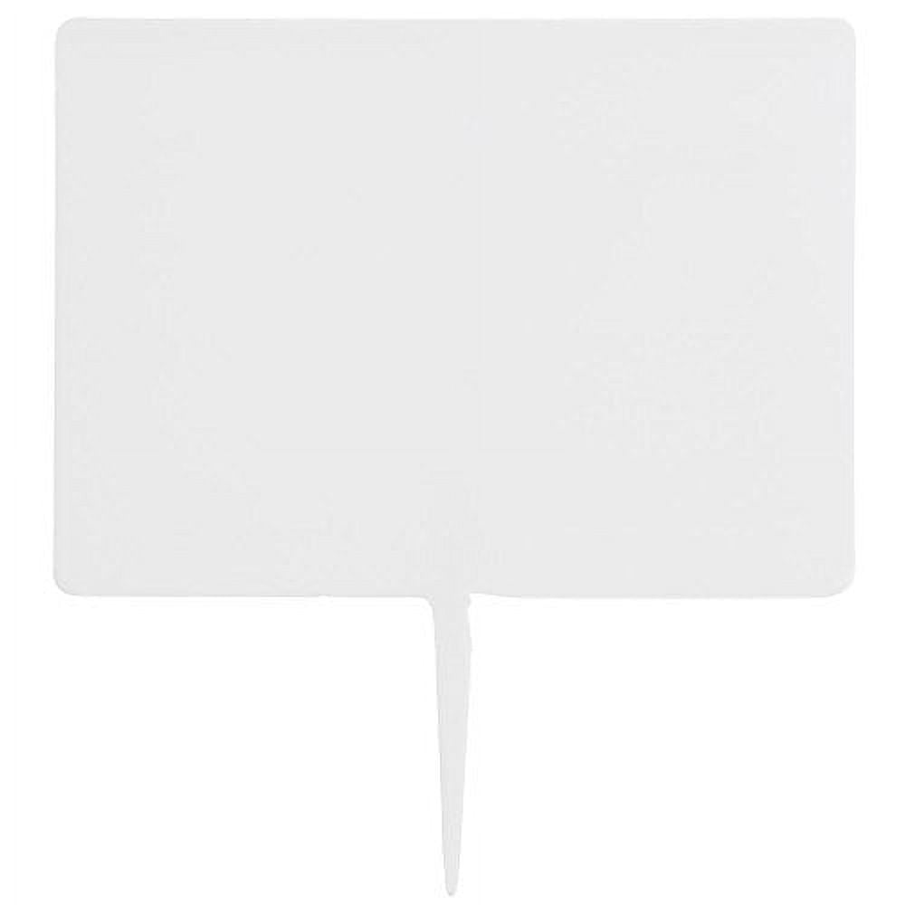 HUBERT® Write On Wipe Off Spear Tag White Plastic 3 1/2"L x 2 1/2"H