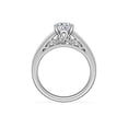 thumbnail image 2 of Diamond-Capitals 2.00 Carat Oval Cut Moissanite Stylish Ring for Wedding and Engagement Solid 14K White Gold Size 11, 2 of 8