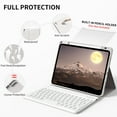 thumbnail image 4 of Kenke Case for iPad (A16) 11th Generation 11 inch 2025 with Keyboard,iPad 10th Generation 10.9 inch 2022 Detachable Bluetooth Keyboard Rechargeable,with Pencil Holder,Soft TPU Back Cover,Grey, 4 of 8