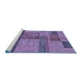 thumbnail image 2 of Ahgly Company Machine Washable Indoor Round Abstract Blue Modern Area Rugs, 7' Round, 2 of 4