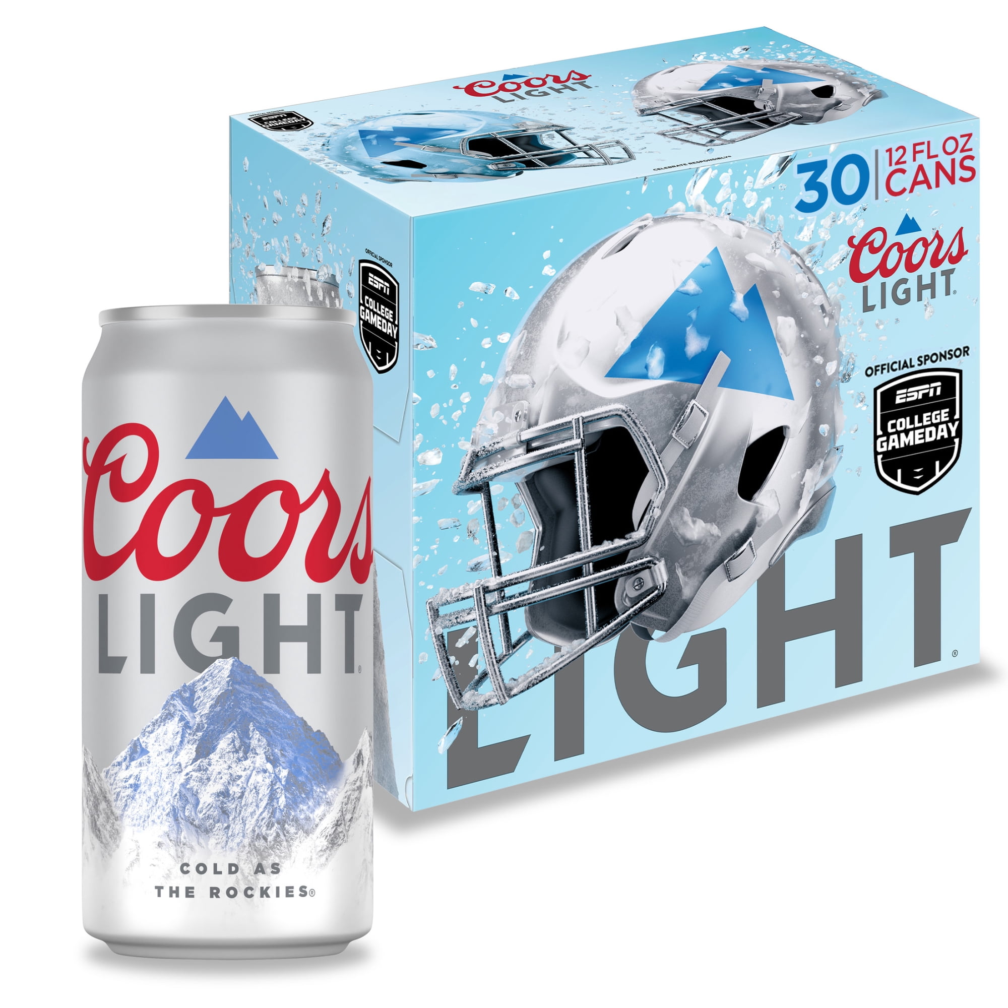 Coors Light American Beer, 30 Pack, 12 fl oz Aluminum Cans, 4.2% ABV